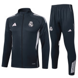 2025-26 RMA Dark gray Jacket Tracksuit #A2541