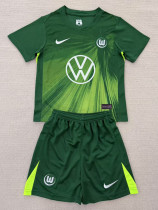 2025-26 Wolfsburg Home Kids Soccer Jersey
