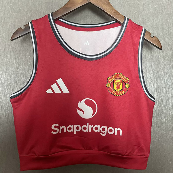 2025-26 Man Utd Home Women Yoga Vest (女背心)