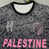 2025-26 Palestina FC Grey Black Training shirts (英文广告)
