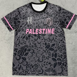2025-26 Palestina FC Grey Black Training shirts (英文广告)