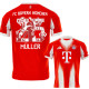 2025-26 Bayern Home Muller #25 Print Photo Number Fans Soccer Jersey