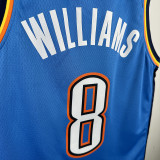 2022-23 OKC Thunder WILLIAMS #8 Blue Top Quality Hot Pressing NBA Jersey