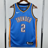 2022-23 OKC Thunder GILGEOUS-ALEXANDER #2 Blue Top Quality Hot Pressing NBA Jersey