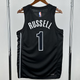 2022-23 NETS RUSSELL #1 Black Top Quality Hot Pressing NBA Jersey (Trapeze Edition) 飞人版