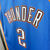 2022-23 OKC Thunder GILGEOUS-ALEXANDER #2 Blue Top Quality Hot Pressing NBA Jersey