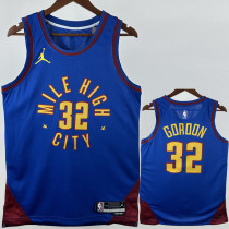 2022-23 Nuggets GORDON #32 Blue Top Quality Hot Pressing NBA Jersey (Trapeze Edition) 飞人版