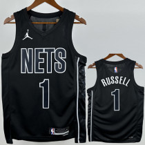 2022-23 NETS RUSSELL #1 Black Top Quality Hot Pressing NBA Jersey (Trapeze Edition) 飞人版