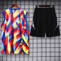 2025-26 ARS Red blue Tank top and shorts suit