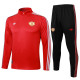 2025-26 Man Utd Red Half Pull Tracksuit #B2511(半拉链)
