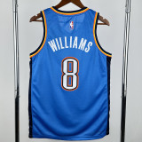 2022-23 OKC Thunder WILLIAMS #8 Blue Top Quality Hot Pressing NBA Jersey