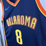 2024-25 OKC Thunder WILLIAMS #8 Black City Edition Top Quality Hot Pressing NBA Jersey