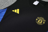 2025-26 Man Utd Black Tank top and shorts suit