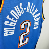 2022-23 OKC Thunder GILGEOUS-ALEXANDER #2 Blue Top Quality Hot Pressing NBA Jersey