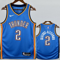 2022-23 OKC Thunder GILGEOUS-ALEXANDER #2 Blue Top Quality Hot Pressing NBA Jersey
