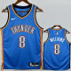 2022-23 OKC Thunder WILLIAMS #8 Blue Top Quality Hot Pressing NBA Jersey