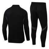 2025-26 Ajax Black Half Pull Tracksuit (半拉链)
