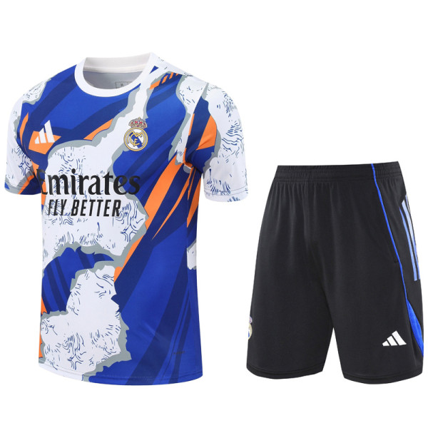 2025-26 RMA White blue Training Short Suit
