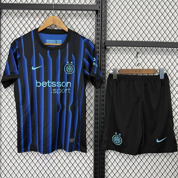 2025-26 INT Home Kids Soccer Jersey (左袖/背下广告)
