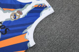 2025-26 RMA White blue Tank top and shorts suit