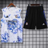 2025-26 RMA White Tank top and shorts suit