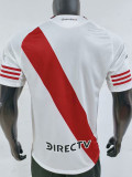 2025-26 River Plate Home Player Version Soccer Jersey (双袖广告)