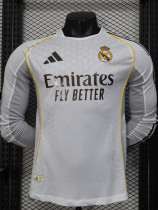 2025-26 RMA Home Long Sleeve Player Version Soccer Jersey (长袖球员)