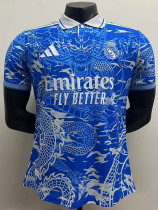 2025-26 RMA Blue Special Edition Player Version Training Shirts (翻领龙)