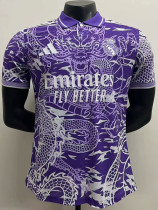 2025-26 RMA Purple Special Edition Player Version Training Shirts (翻领龙)