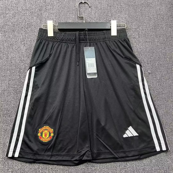 2025-26 Man Utd Black Shorts Pants