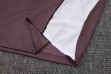 2025-26 Man Utd Grey purple Short shirts and Long trousers Suit #C2537