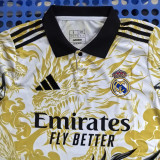 2025-26 RMA Yellow White Polo Short Sleeve (龙)有领