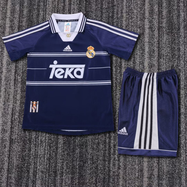 1998-1999 RMA Away Kids Retro Soccer Jersey