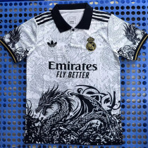 2025-26 RMA White Polo Short Sleeve (三叶龙)有领