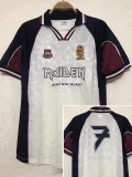 1999 West Ham #7 Iron Maiden Away Retro Soccer Jersey