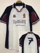 1999 West Ham #7 Iron Maiden Away Retro Soccer Jersey