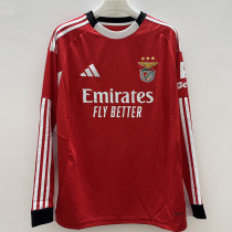 2025-26 Benfica Home Long Sleeve Soccer Jersey (长袖)