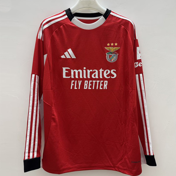 2025-26 Benfica Home Long Sleeve Soccer Jersey (长袖)