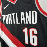 2022-23 Trail Blazers YANG #16 Black Top Quality Hot Pressing NBA Jersey