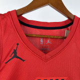 2022-23 TRAIL BLAZERS AVDIJA #8 Red Top Quality Hot Pressing NBA Jersey (Trapeze Edition)飞人版