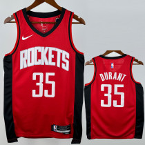 2022-23 ROCKETS DURANT #35 Red Top Quality Hot Pressing NBA Jersey