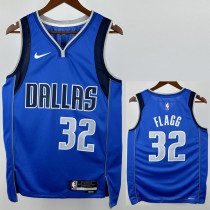 2022-23 Dallas Mavericks FLAGG #32 Blue Top Quality Hot Pressing NBA Jersey