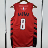 2022-23 TRAIL BLAZERS AVDIJA #8 Red Top Quality Hot Pressing NBA Jersey (Trapeze Edition)飞人版