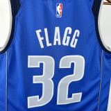 2022-23 Dallas Mavericks FLAGG #32 Blue Top Quality Hot Pressing NBA Jersey
