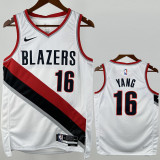 2022-23 Trail Blazers YANG #16 White Top Quality Hot Pressing NBA Jersey