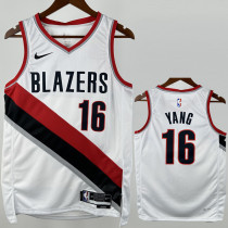 2022-23 Trail Blazers YANG #16 White Top Quality Hot Pressing NBA Jersey