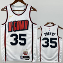 2024-25 ROCKETS DURANT #35 White City Edition Top Quality Hot Pressing NBA Jersey