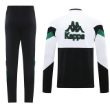 2025-26 Real Betis White Black Jacket Tracksuit #01
