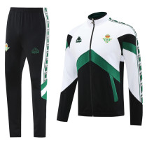 2025-26 Real Betis White Black Jacket Tracksuit #01