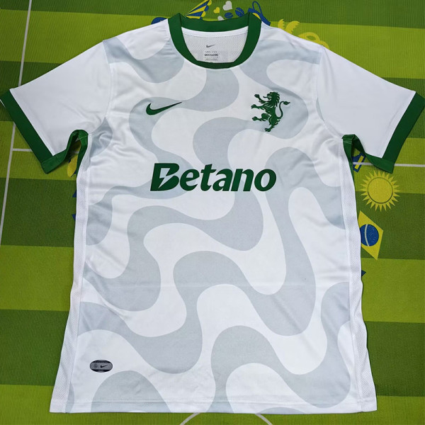 2025-26 Sporting Lisbon White Fans Soccer Jersey